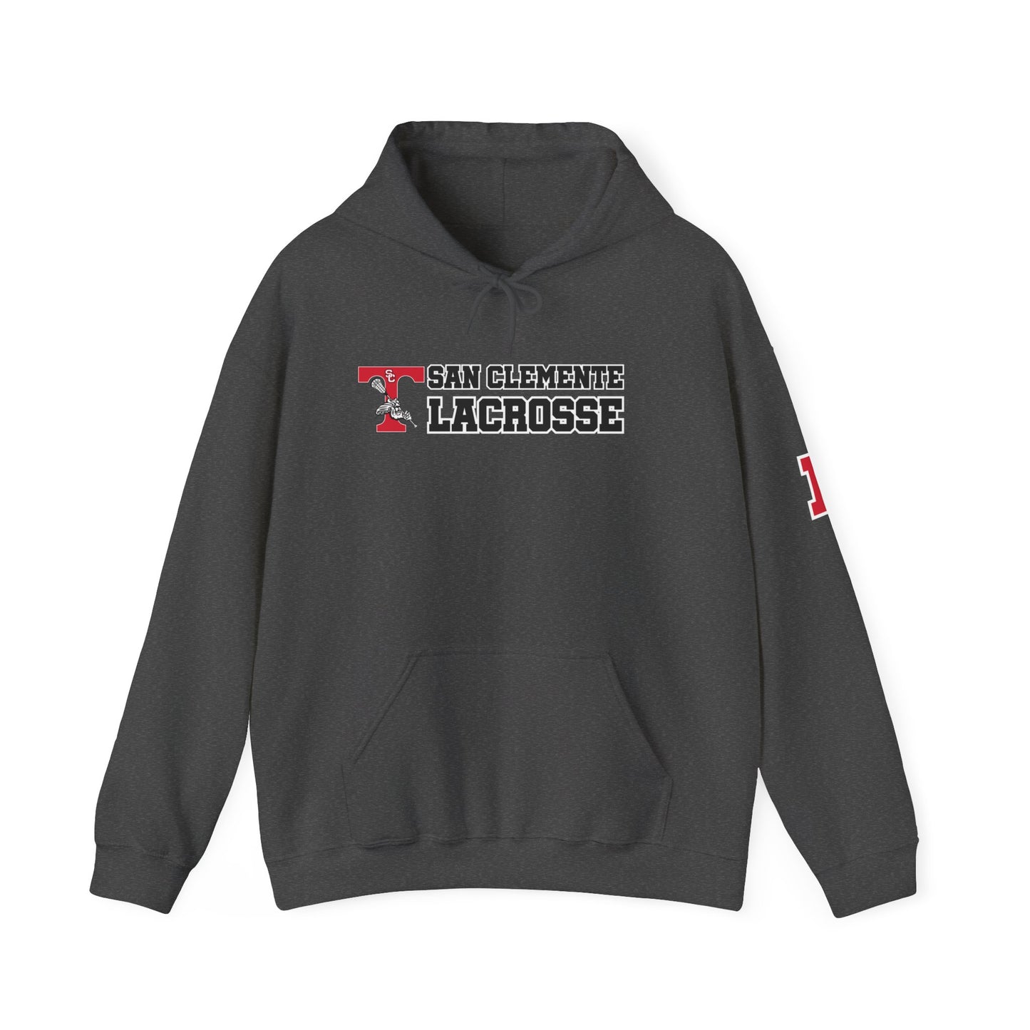 PERSONALIZED Unisex Heavy Blend™ Hooded Sweatshirt Last Name and One Number on Sleeve