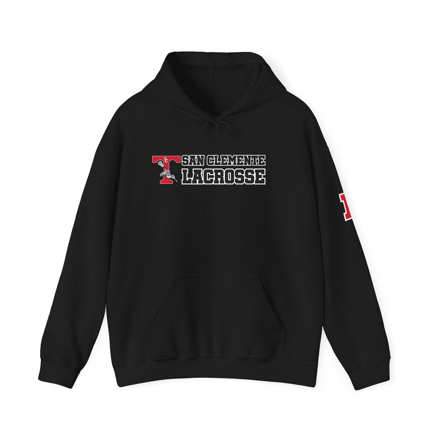 PERSONALIZED Unisex Heavy Blend™ Hooded Sweatshirt Last Name and One Number on Sleeve
