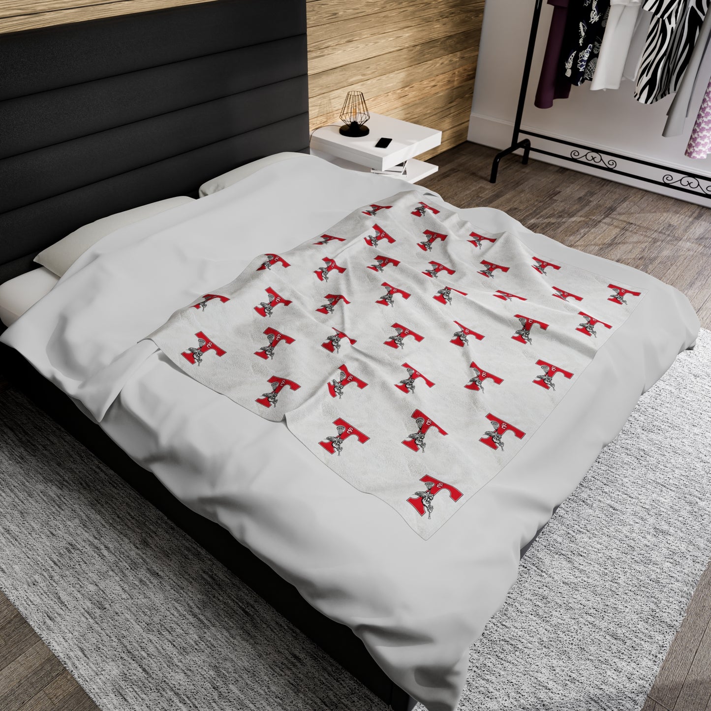 Triton Lacrosse Velveteen Plush Blanket 50x60