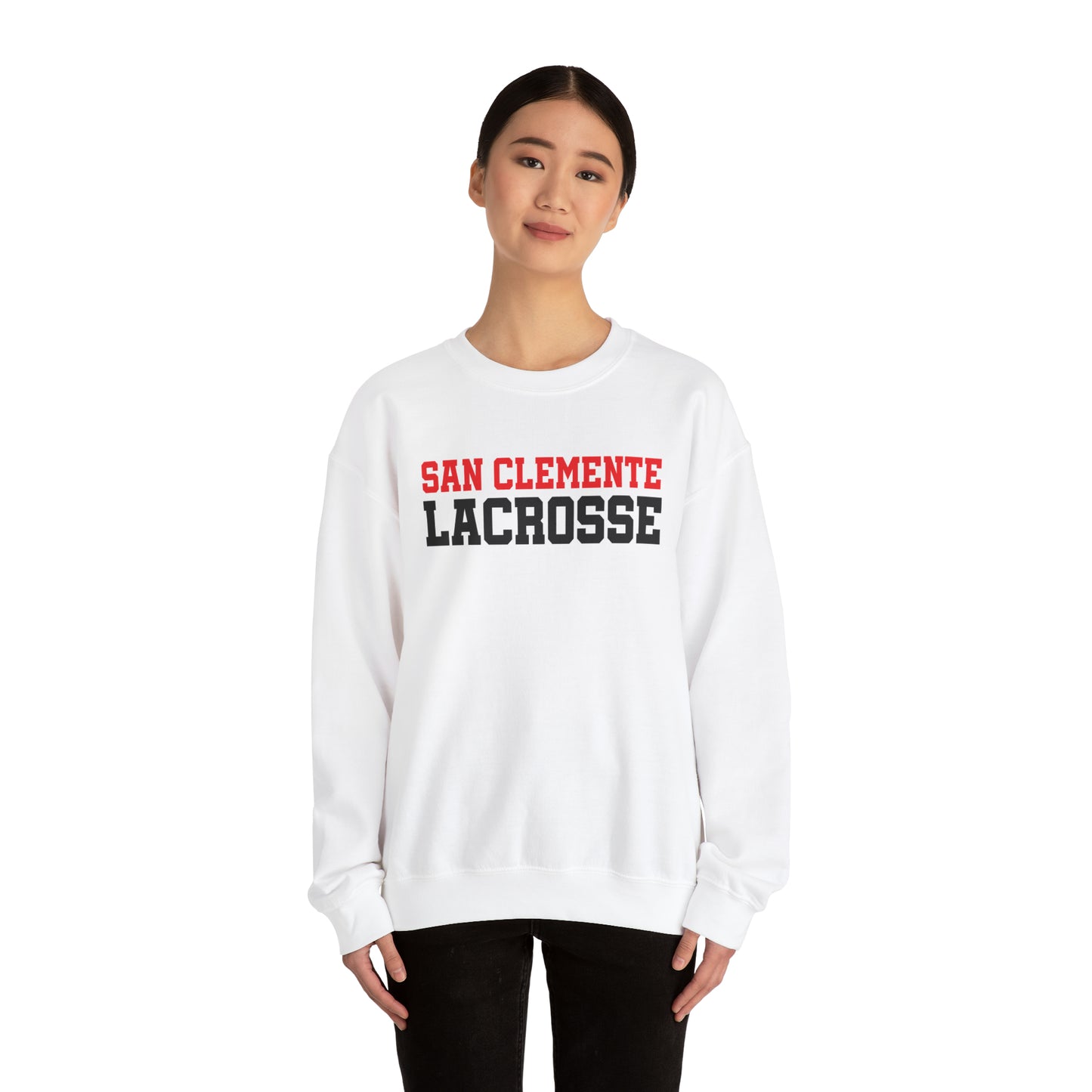 Unisex Heavy Blend™ Red & Black Letters Crewneck Sweatshirt