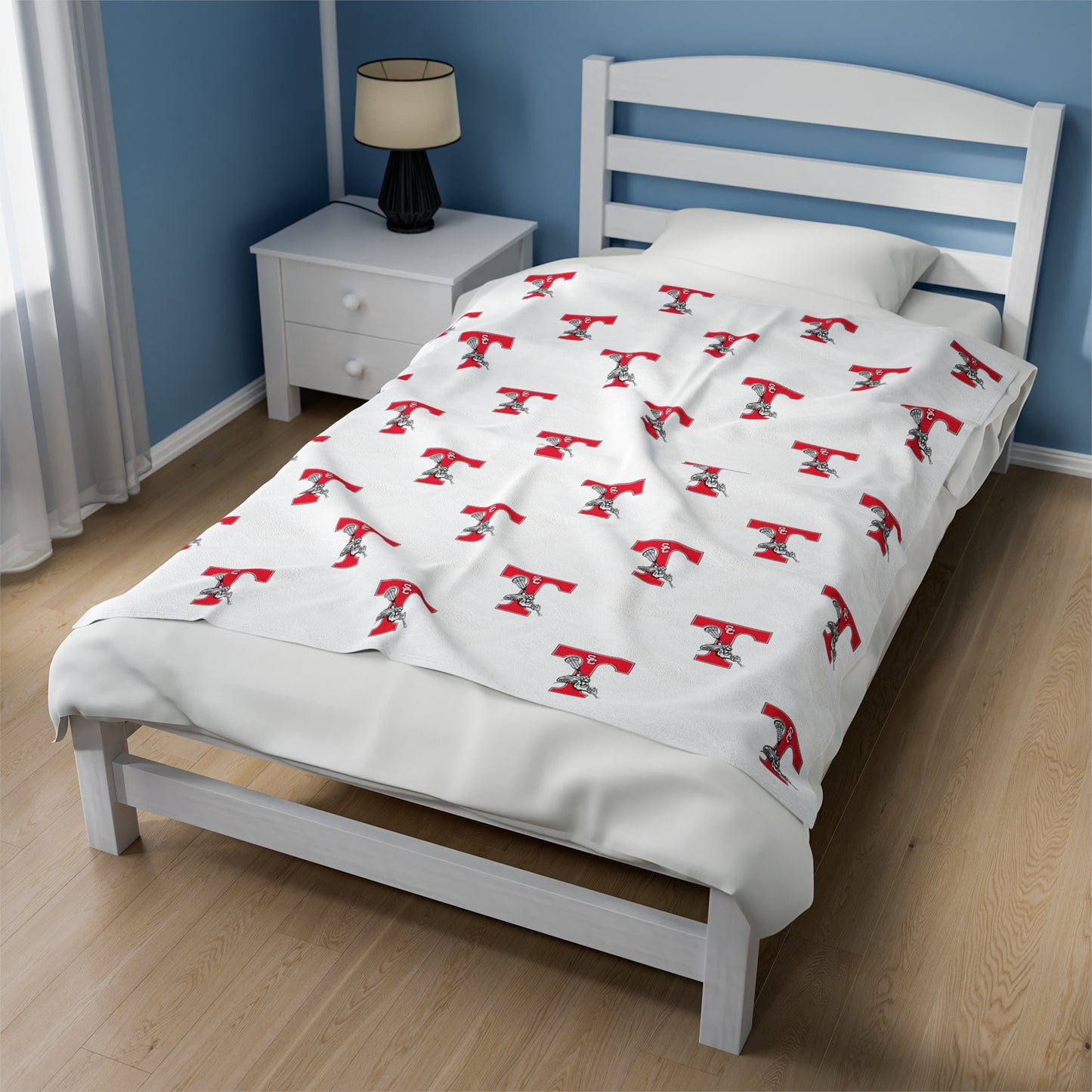 Triton Lacrosse Velveteen Plush Blanket 50x60