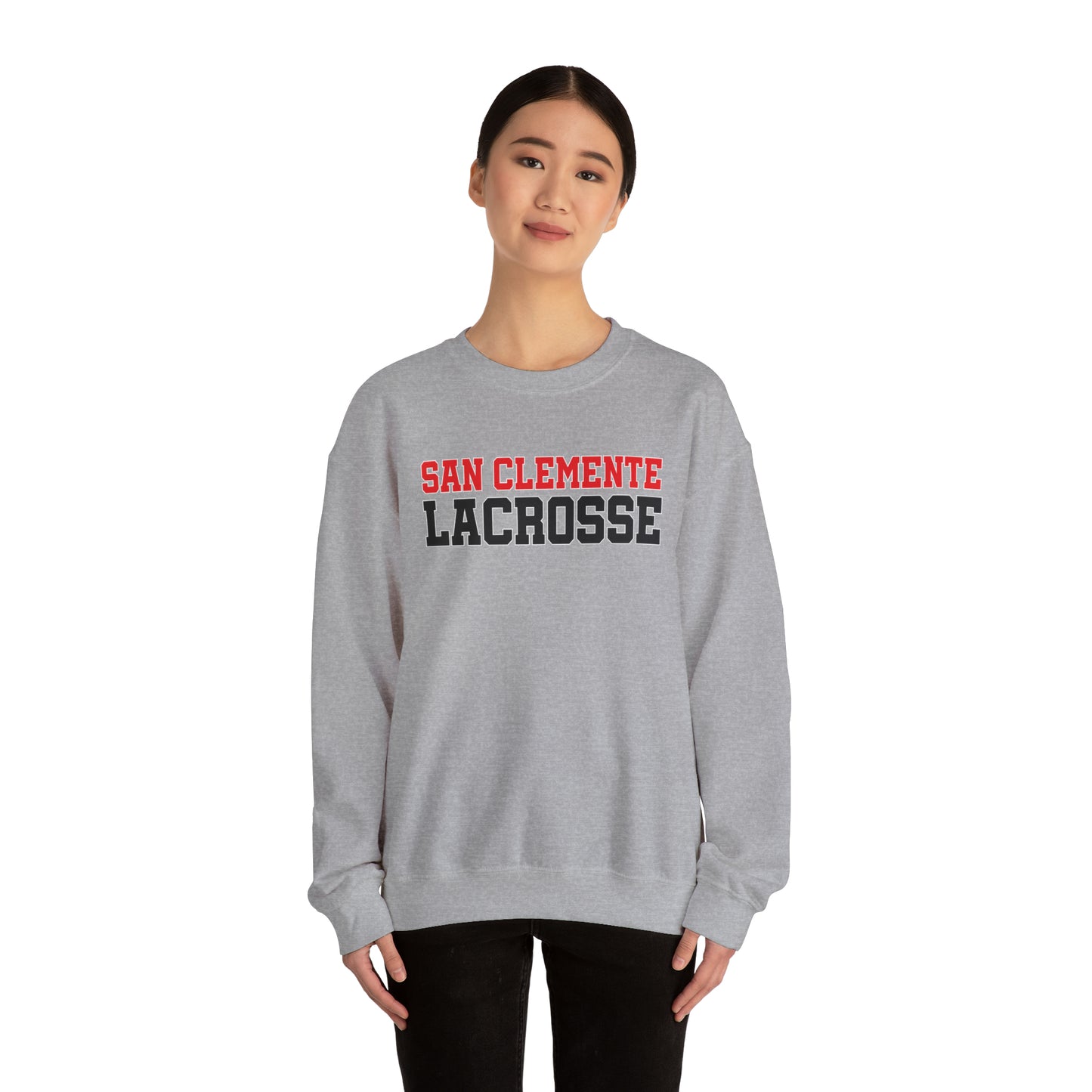 Unisex Heavy Blend™ Red & Black Letters Crewneck Sweatshirt