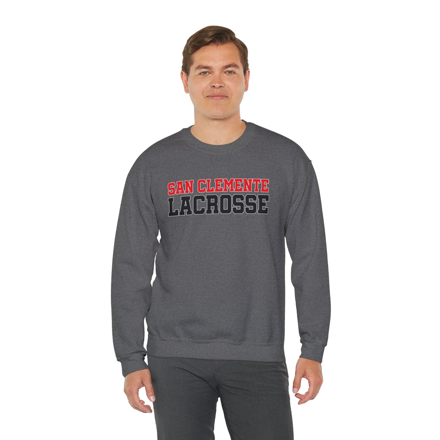 Unisex Heavy Blend™ Red & Black Letters Crewneck Sweatshirt